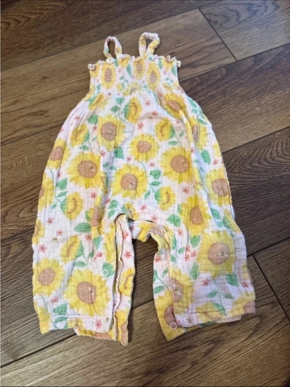 Baby Sunflower Print Romper - Yellow Angel Dear 6-12 m
